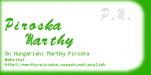 piroska marthy business card